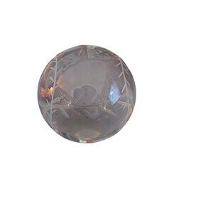 Sasaki Crystal 24% Lead Baseball Paperweight Handmade In Japan